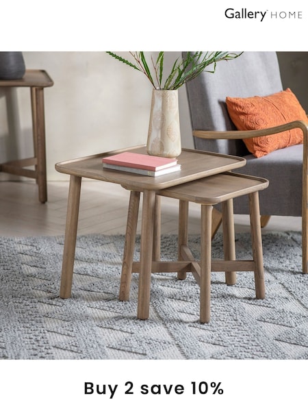 Gallery Home Grey Columbia Nest of 2 Tables (A09571) | £195