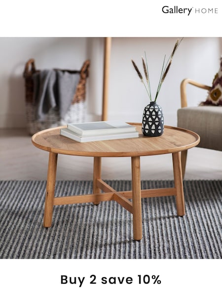 Gallery Home Brown Columbia Round Coffee Table (A09574) | £275