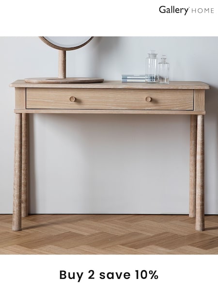 Gallery Home Light Wood Virginia Dressing Table With Drawer (A09987) | £415