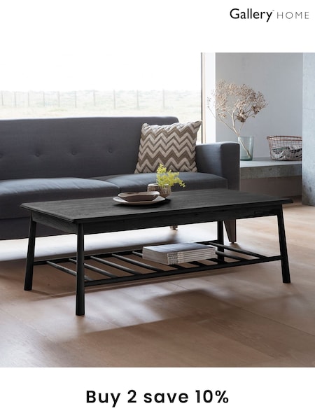 Gallery Home Black Virginia Rectangle Coffee Table (A09995) | £395