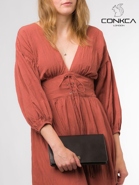 Conkca Cherish Leather Clutch Bag (A10972) | £48