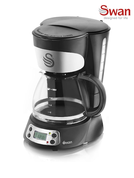 Swan Black Programmable Coffee Machine (A14663) | £35