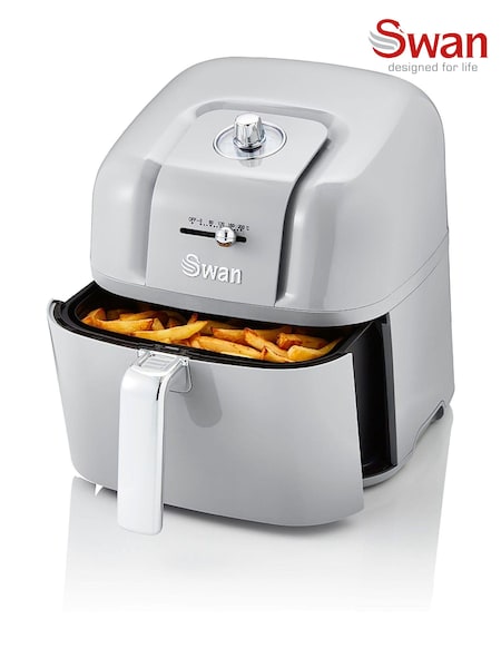 Swan Grey 6L Retro Manual Air Fryer (A14678) | £180