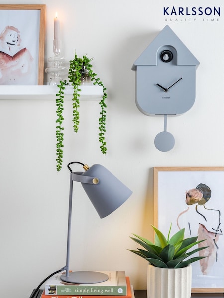 Karlsson Grey Cuckoo Alarm Clock (A14961) | £77