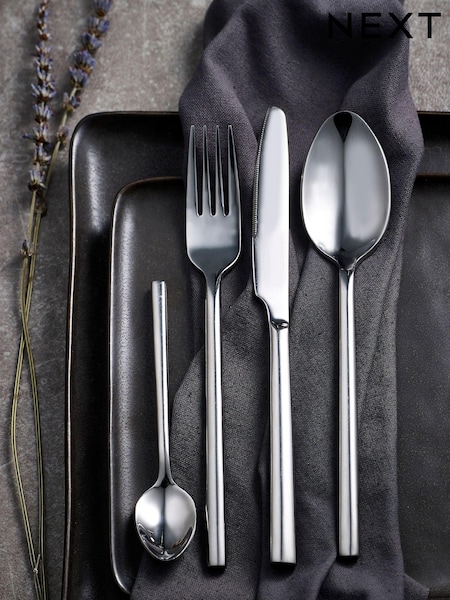 Silver 16pc Kensington Stainless Steel Cutlery Set (A15001) | £38