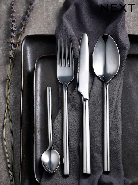 Silver 24pc Kensington Stainless Steel Cutlery Set (A15002) | £54