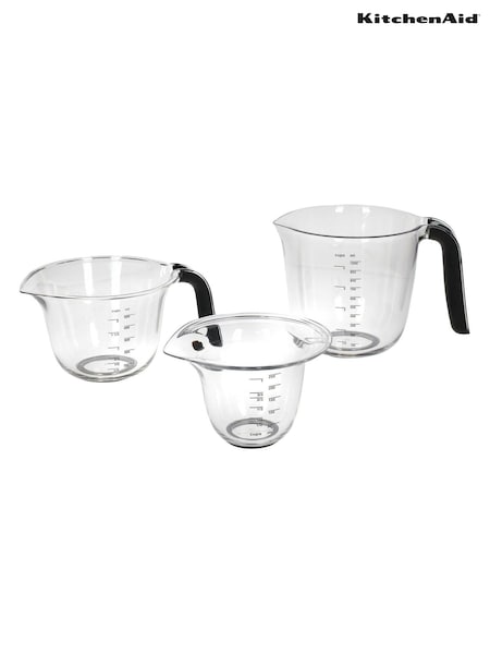 Kitchen Aid Set of 3 Black Measuring Jugs (A15017) | £25