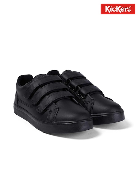 Kickers Black Tovni Trip Leather Trainers (A17871) | £55