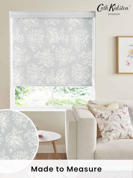 Cath Kidston Grey Washed Rose Made To Measure Roller Blind (A18796) | £58