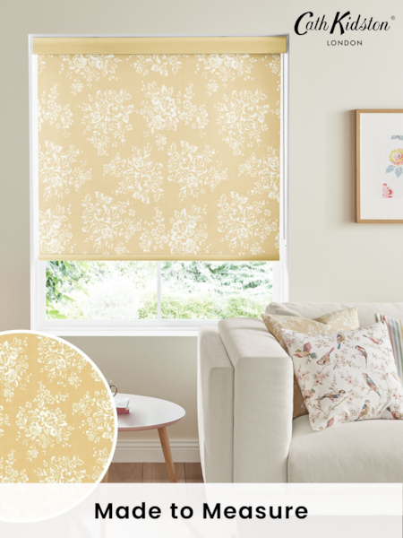 Cath Kidston Yellow Washed Rose Made To Measure Roller Blind (A18797) | £58