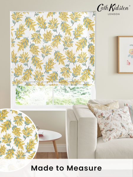 Cath Kidston Yellow Mimosa Flower Made To Measure Roman 100% Cotton Blind (A18814) | £75