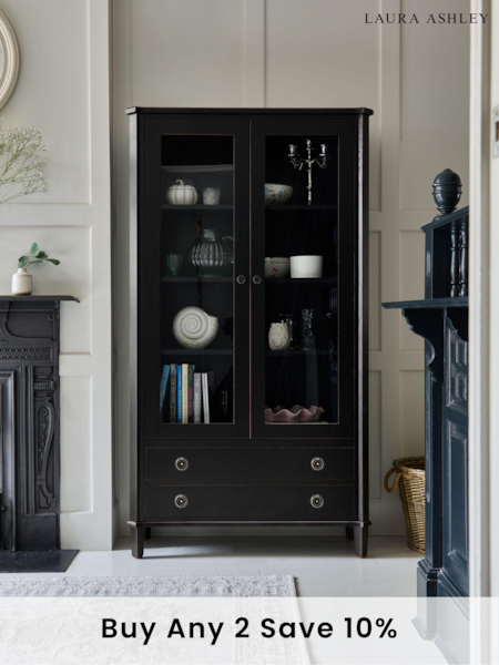 Laura Ashley Black Henshaw 2 Door 2 Drawer Display Unit (A18938) | £1,375