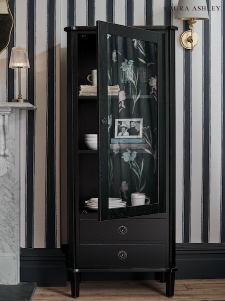 Laura Ashley Black Henshaw 1 Door 2 Drawer Display Unit (A18939) | £945