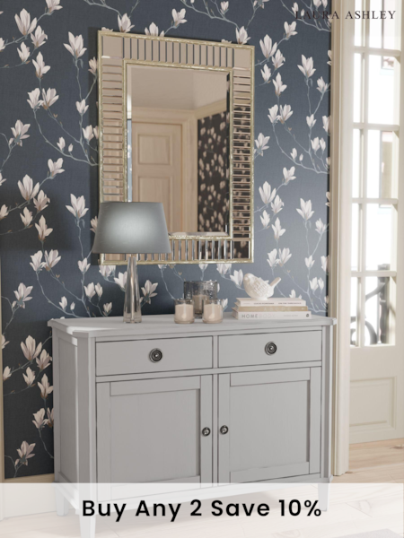 Laura Ashley Pale Steel Henshaw Two Doors Two Drawers Sideboard (A18952) | £860
