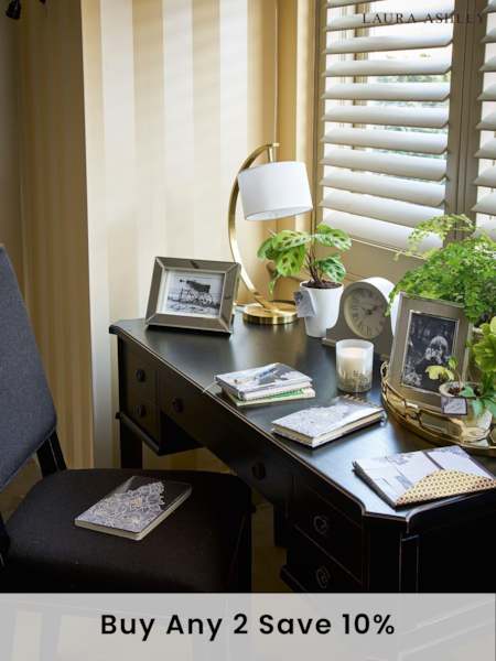 Laura Ashley Black Henshaw 5 Drawer Desk (A18965) | £925