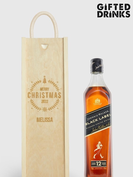 Personalised Merry Christmas Gift Box with Johnnie Walker by Gifted Drinks (A19116) | £60