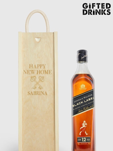 Personalised New Home Gift Box With Johnnie Walker by Gifted Drinks (A19241) | £60