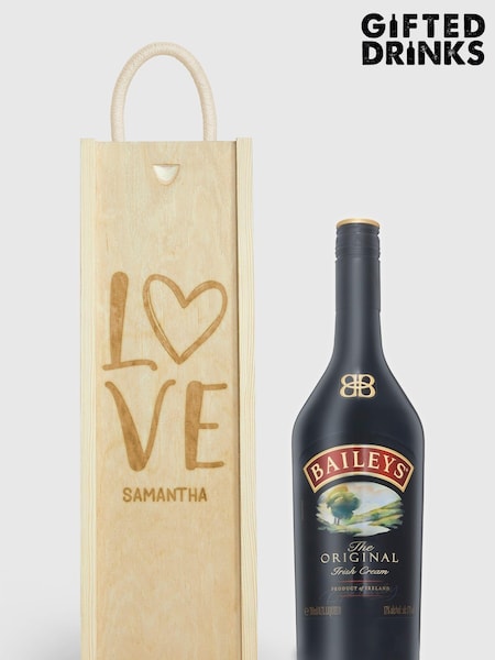 Personalised With Love Gift Box with Baileys 70cl by Gifted Drinks (A19245) | £60