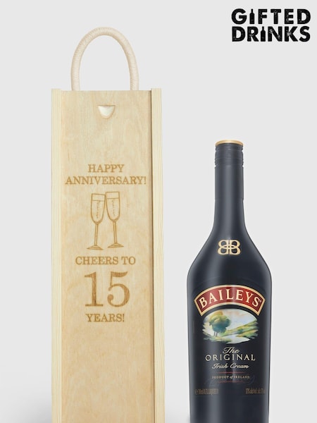 Personalised Happy Anniversary Gift Box with Baileys 70cl by Gifted Drinks (A19266) | £60