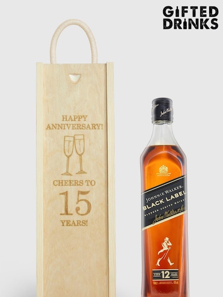 Personalised Happy Anniversary Gift Box with Johnnie Walker by Gifted Drinks (A19269) | £60