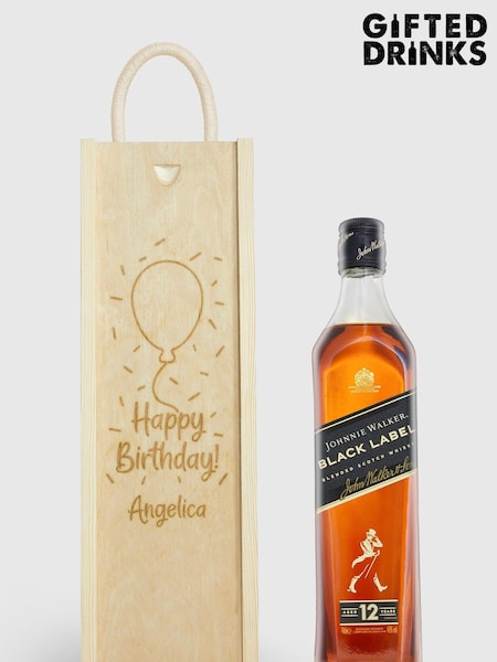 Personalised Happy Birthday Gift Box with Johnnie Walker by Gifted Drinks (A19280) | £60