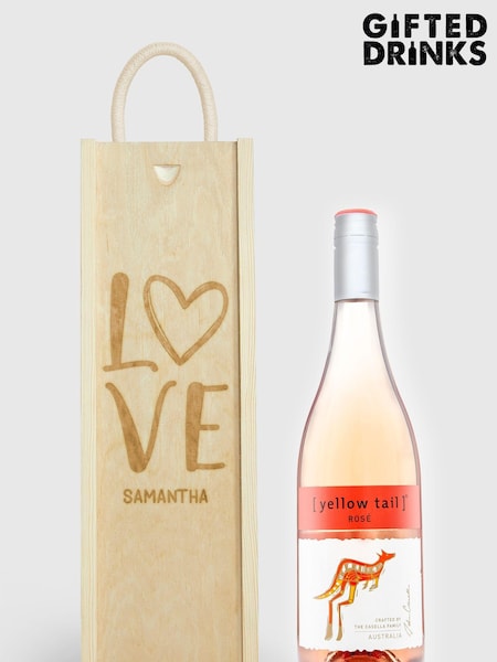 Personalised with Love Gift Box with Rose Wine by Gifted Drinks (A19347) | £36