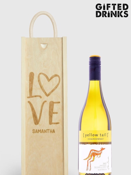 Personalised with Love Gift Box with White Wine by Gifted Drinks (A19348) | £36