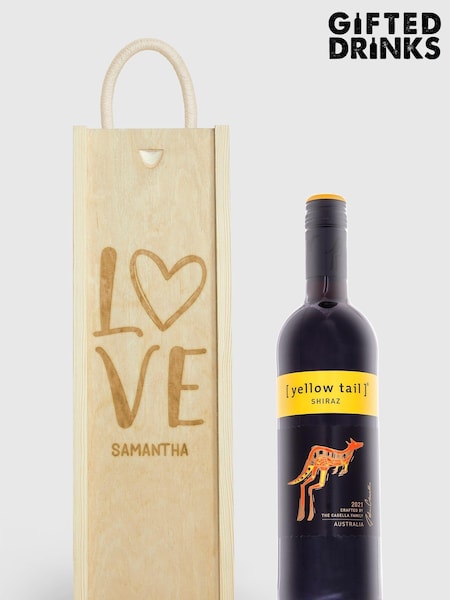Personalised with Love Gift Box with Red Wine by Gifted Drinks (A19349) | £36