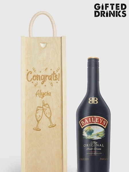 Personalised Congratulations Gift Box with Baileys 70cl by Gifted Drinks (A19359) | £60
