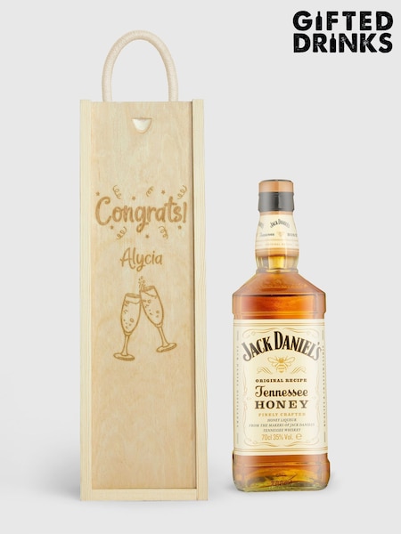 Personalised Congratulations Gift Box with Jack Daniel's by Gifted Drinks (A19360) | £60