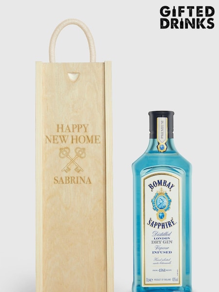 Personalised New Home Gift Box with Bombay Sapphire by Gifted Drinks (A19382) | £60