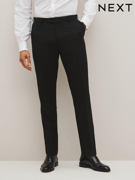 Black Slim Fit Motionflex Stretch Suit Trousers (A20186) | £40