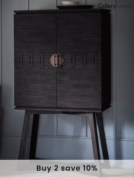 Gallery Home Black Norfolk Black Drinks Cabinet (A33298) | £850