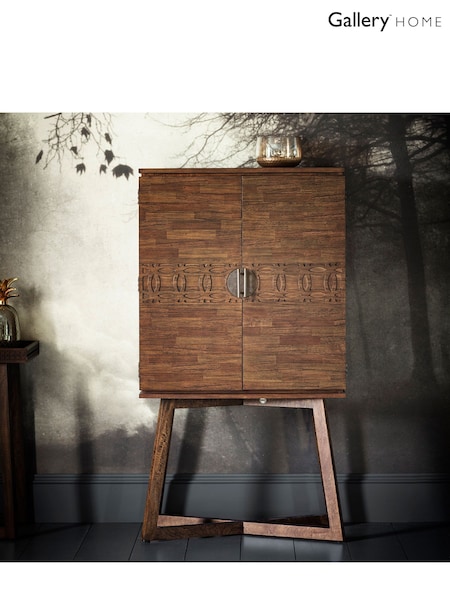 Gallery Home Brown Norfolk Brown Drinks Cabinet (A33300) | £615