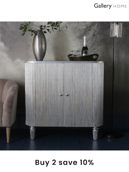 Gallery Home Silver Ohio Drinks Cabinet (A33304) | £1,170