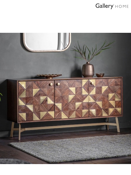 Gallery Home Brown Buffalo 3 Door Sideboard (A33311) | £752