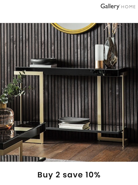 Gallery Home Black Irwin Console Table (A33319) | £380