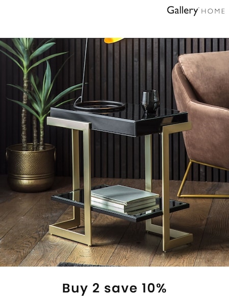 Gallery Home Black Irwin Side Table (A33320) | £225