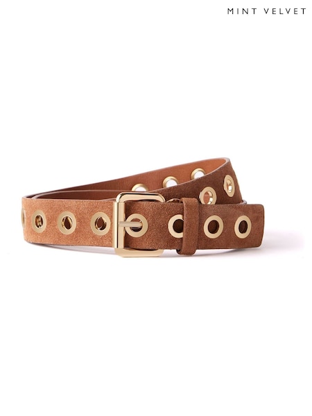 Mint Velvet Brown Leather Belt (A34226) | £49
