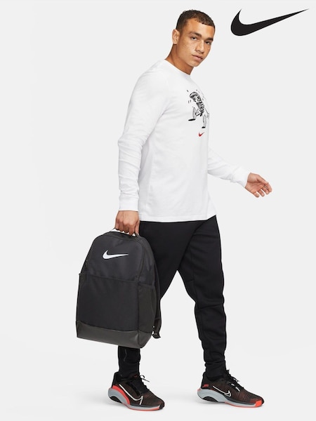 Nike Black Brasilia 9.5 Training Backpack (Medium, 24L) (A36720) | £40