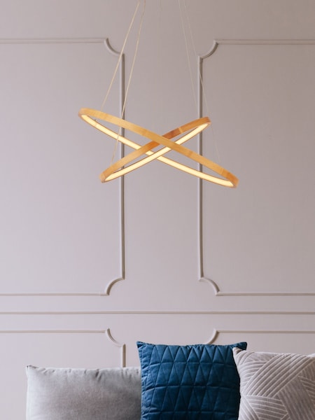 Searchlight Natural Eden 2 Ring Ceiling Light Pendant (A36789) | £59
