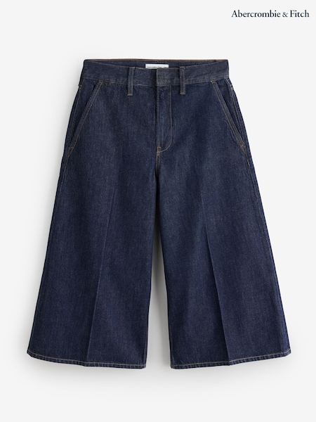 Blue - Abercrombie & Fitch High Rise Culottes