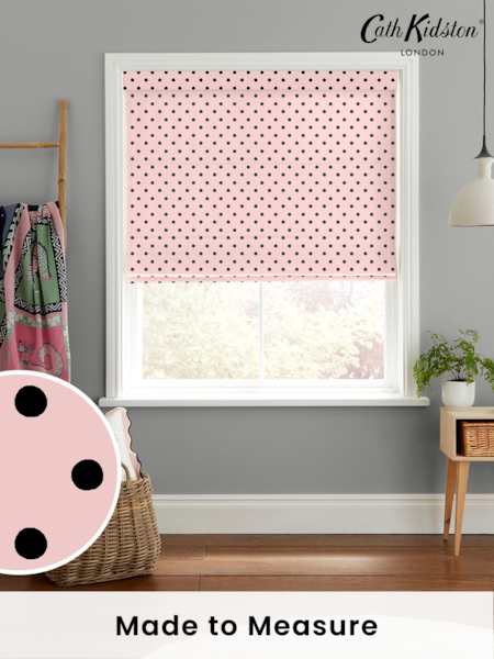 Cath Kidston Pink Spot Made To Measure Roman 100% Cotton Blinds (A37676) | £75