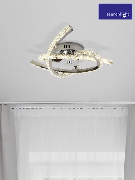 Searchlight Chrome Toby 3 Arm LED Flush Ceiling Light (A38313) | £68