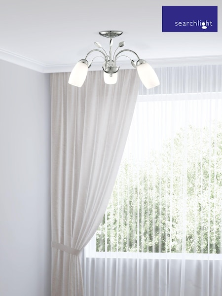 Searchlight Chrome Greyson 3 Light Ceiling Light (A38430) | £42