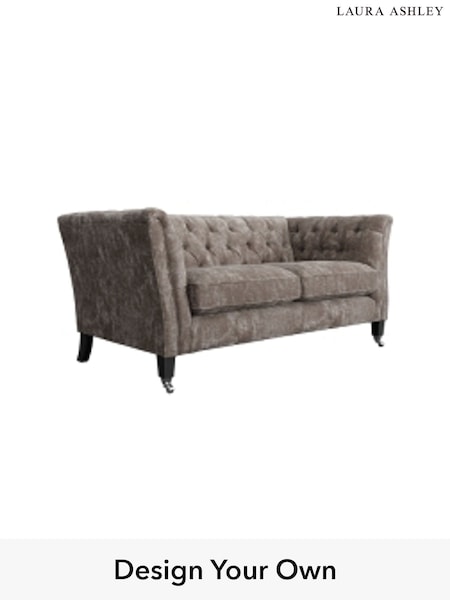 Kingsley Velvet/Pale French Grey Chatsworth Button Back By Laura Ashley (A39221) | £1,400