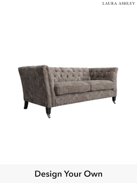 Kingsley Velvet/Pale French Grey Chatsworth Button Back By Laura Ashley (A39221) | £1,500