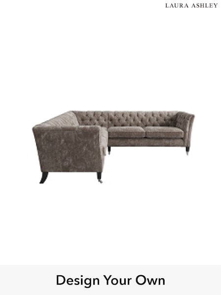 Kingsley Velvet/Pale French Grey Chatsworth Button Back By Laura Ashley (A39221) | £3,050