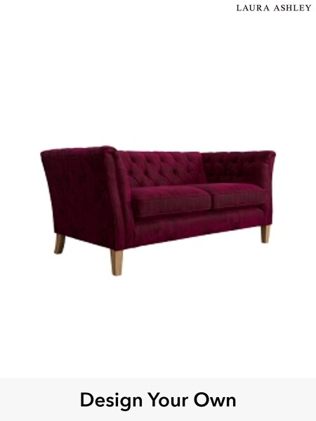 Kingsley Velvet/Cranberry Red Chatsworth Button Back By Laura Ashley (A39249) | £1,400