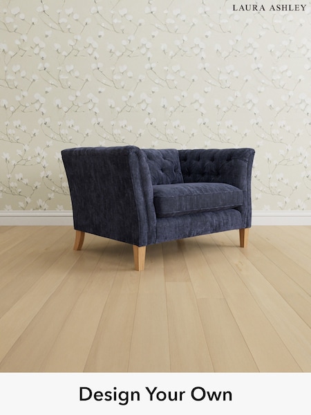 Kingsley Velvet/Midnight Navy Chatsworth Button Back By Laura Ashley (A39251) | £1,150